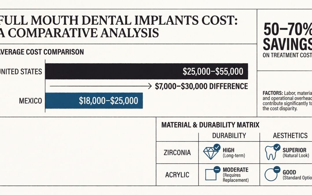 Full Mouth Dental Implants Cost: US vs Mexico